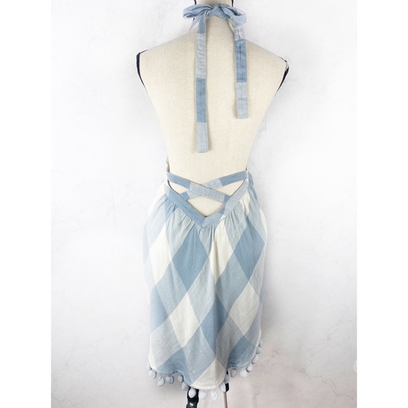 [Tularosa] Halter Gingham Pom Pom Dress - Picture 10 of 16
